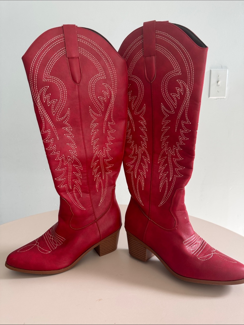 Red Western Cowboy Boots for Women - Stylish Tall Riding Boot